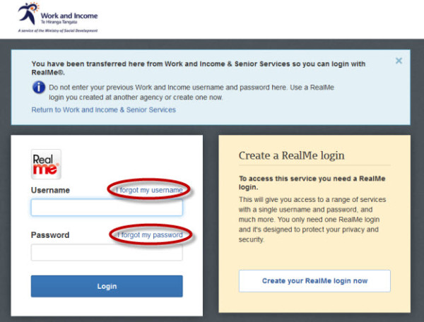 Forgot login