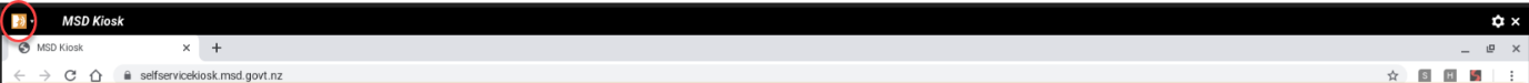 Screenshot of the ChromeVox icon circled.