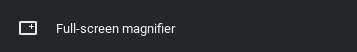Screenshot of the 'Full-screen magnifier' button.
