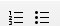 Screenshot of the 'Numbers' and 'Bullets' buttons on the formatting toolbar.