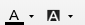 Screenshot of the text colour buttons on the formatting toolbar.